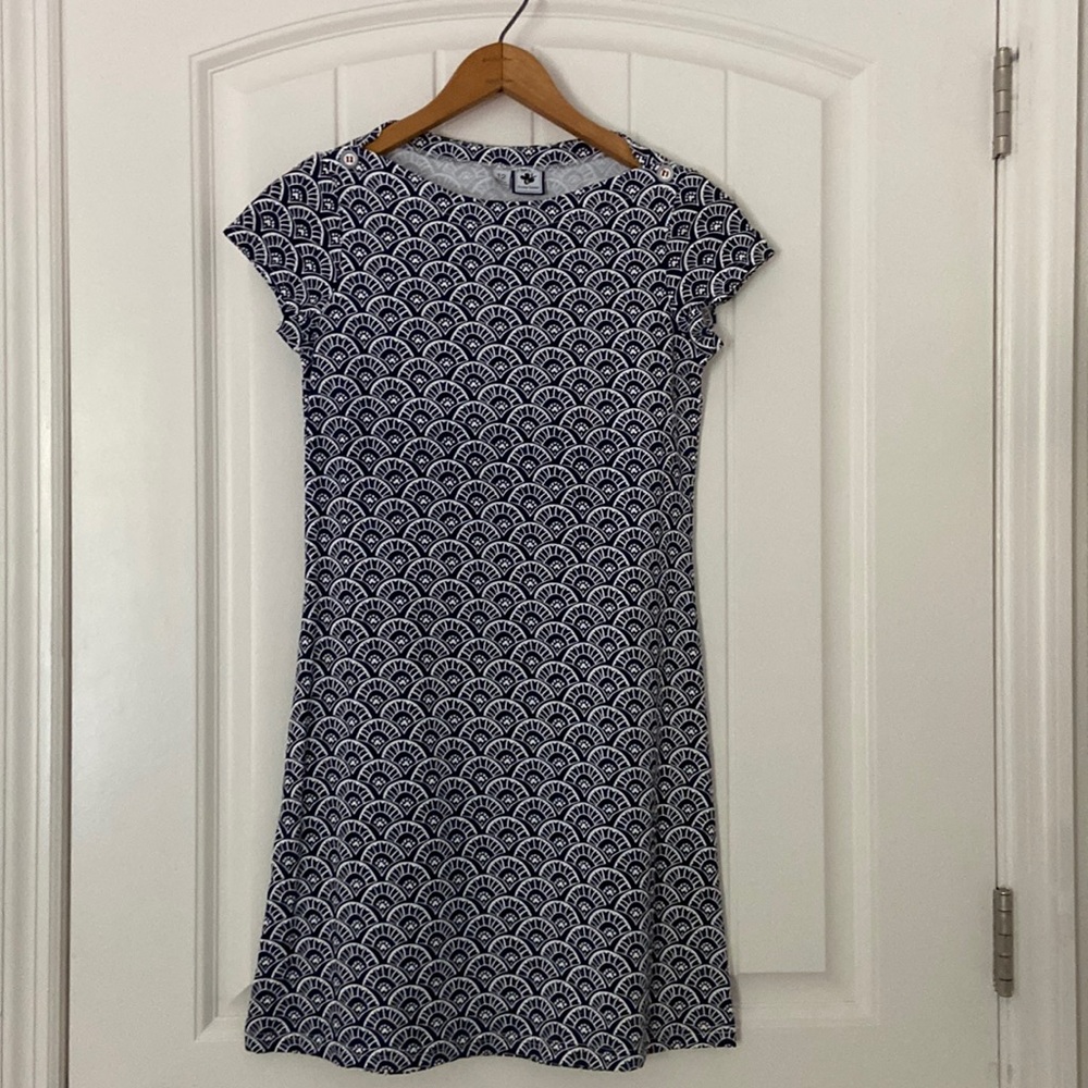Girls Navy & White busy bees Dress
